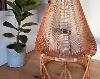 mecedora de mimbre hecha a mano, sillón de sauce estilo boho, silla auxiliar tejida natural, silla de lectura rústica, decoración para guardería