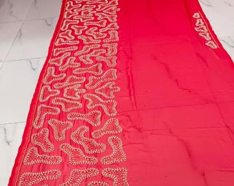 Designer Sudanese Toub: Chiffon Embroidery for Parties, Weddings