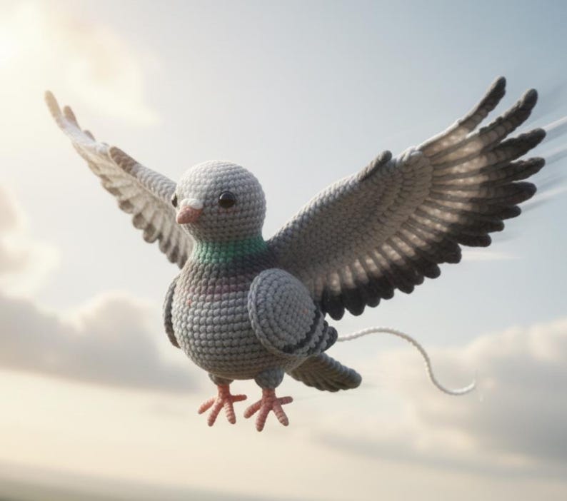 Amigurumi Pigeon Crochet Pattern | DIY Bird Tutorial (digital Download ...