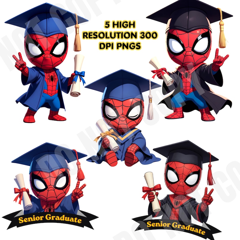 Spiderman Graduation Spiderman Graduation Png - Etsy