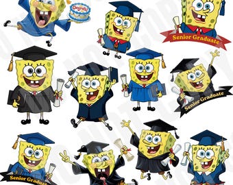 11 gele superheld afstuderen pngs, Graduate stripfiguur clipart, Cartoon Graduate Class of 2026, Bob png Super Hero afstuderen ontwerp