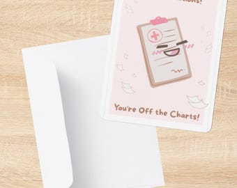 ¡Eres excepcional! / Tarjetas de graduación para estudiantes de enfermería, medicina y farmacia / Descarga instantánea en PDF