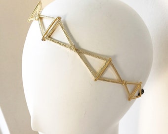 Crystal Triangle Headpiece, for Bridal, weddings, parties, cocktail, evening, special occasions