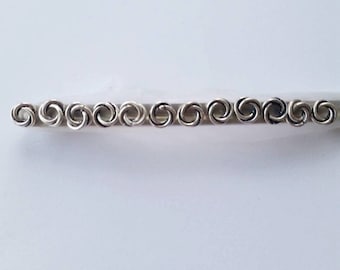 Silver Plated Knot French Barrette, for weddings, parties, special occasions