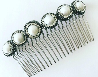 Crystal Pearl Comb, for Bridal, weddings, parties, evening, cocktail, special occasions