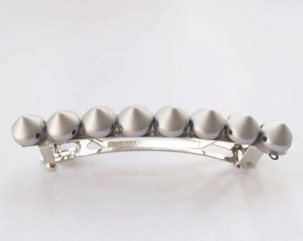 Silver Gray Spike French Barrette, for parties, fun, fashion, special occasions