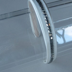 White Metal Studded Trim Headband, for weddings, parties, special occasions