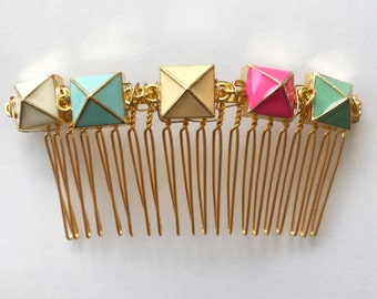 Pastel Pyramid Comb, for weddings, parties, special occasions