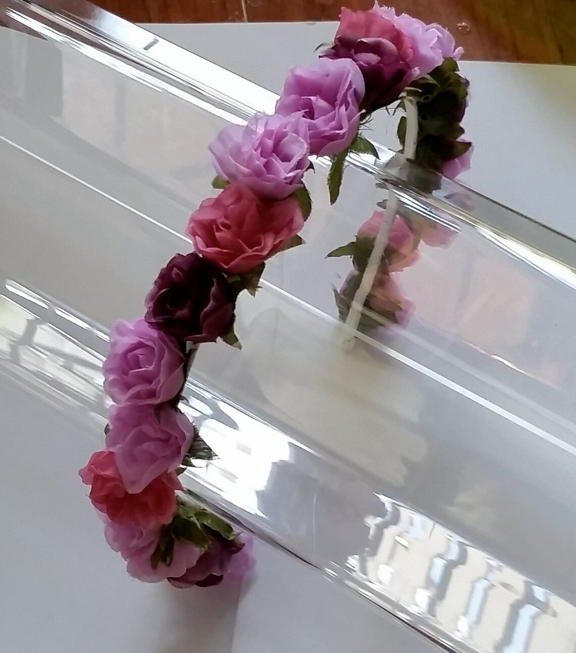 Mauve Pink Lilac and Violet Flower Crown for Wedding Etsy