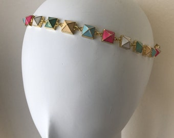 Pastel Pyramid Headpiece, for weddings, parties, special occasions