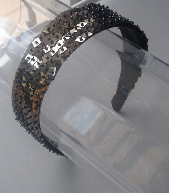 Bronze Sequin Beaded Headband, for Weddings, Parties  display picture 1