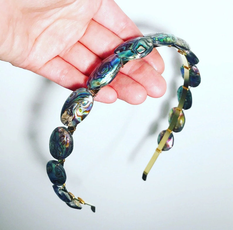 Abalone Shell Headband, for weddings, parties, special occasions image 1