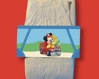 ABDL Diaper Tapes “Vintage Firefighter Mouse”