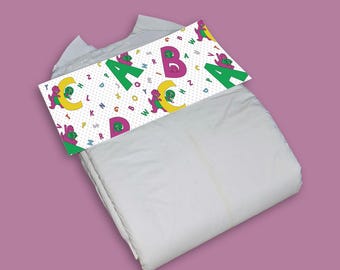 ABDL Diaper Tapes “Vintage Barney ABC”