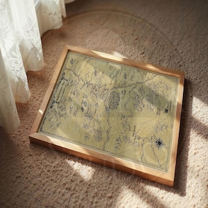 Sword Coast Map Print, Baldur's Gate, Faerûn RPG Dekor (Digitaler Download)