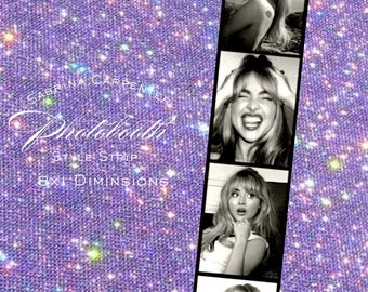 Photobooth-Style Photo Strip 1x8 – Pop Star Music – Physical Print