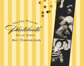 Photobooth-Style Photo Strip 1x8 – Hockey Romance– Physical Print