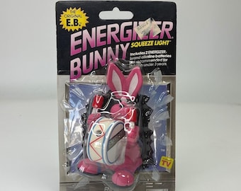 Vintage 1990 Energizer Bunny Squeeze Light Sealed New Old Stock Advertising Toy