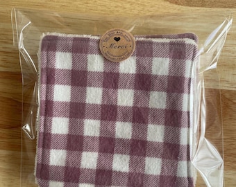 Toallita lavable – Algodón y bambú – 10 x 10 cm