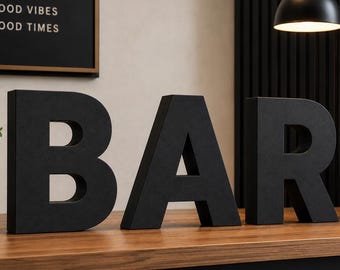 Lettres d'enseigne - Lettre initiale personnalisée - Déco d'entreprise moderne - Signalétique intérieure personnalisée - Lettre canal