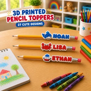Personalisierter Bleistiftaufsatz als Geschenk zur Wertschätzung von Lehrkräften | Individuelles Geschenk mit Namen für Lehrkräfte | Belohnungen für den Unterricht | Geschenk zum Schuljahresende für Schüler