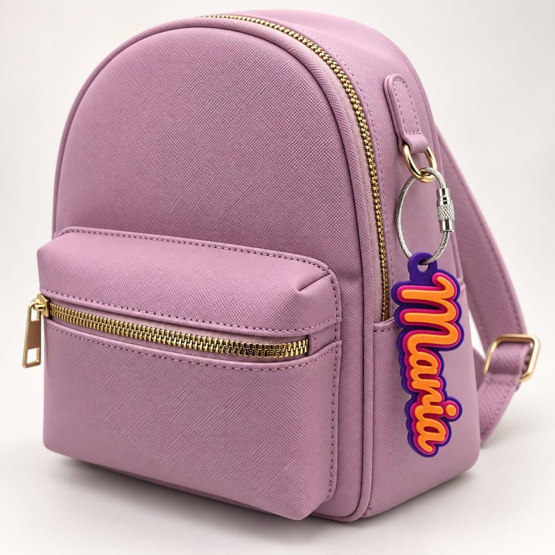 Personalized Name Keychain for Backpack, Custom 3D Name Tag for Kids ...