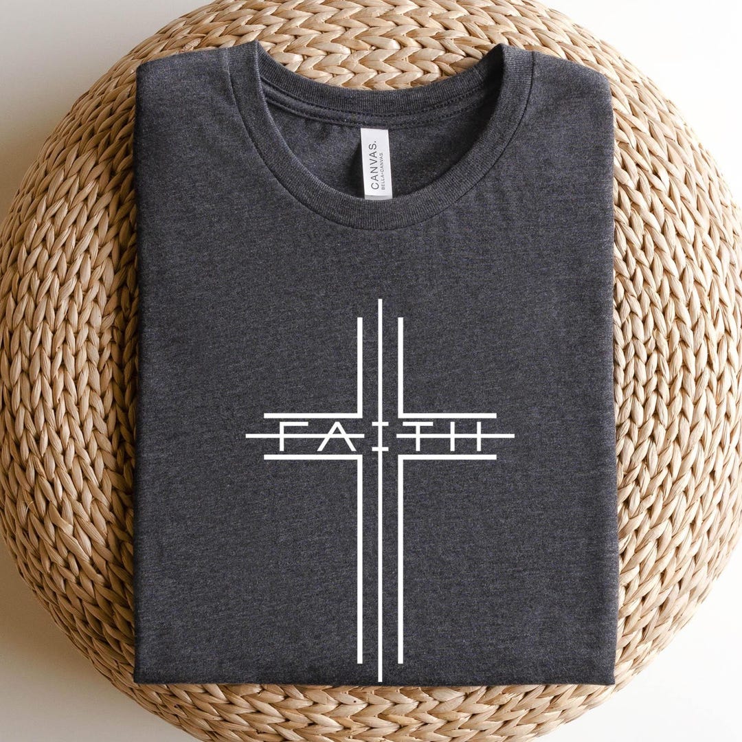 Faith Jesus Christ Cross Shirt, Rooted in Christ, Christian Gift Shirt ...