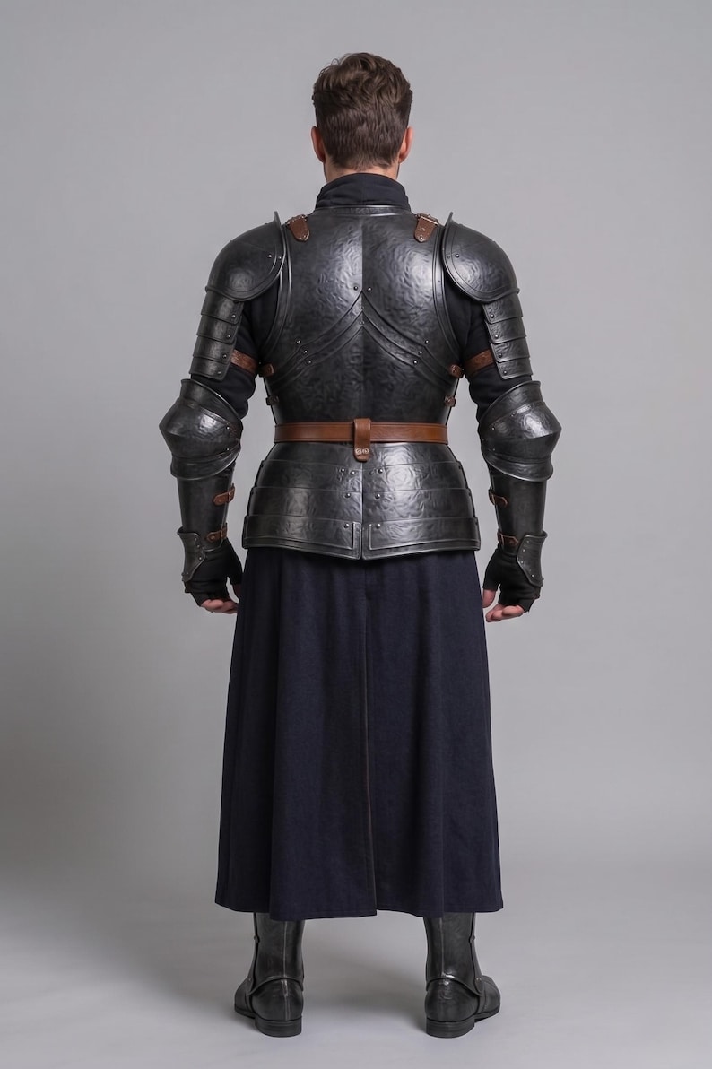 Dark Knight Blackened Steel Armor Set - Full Body Medieval Suit With ...