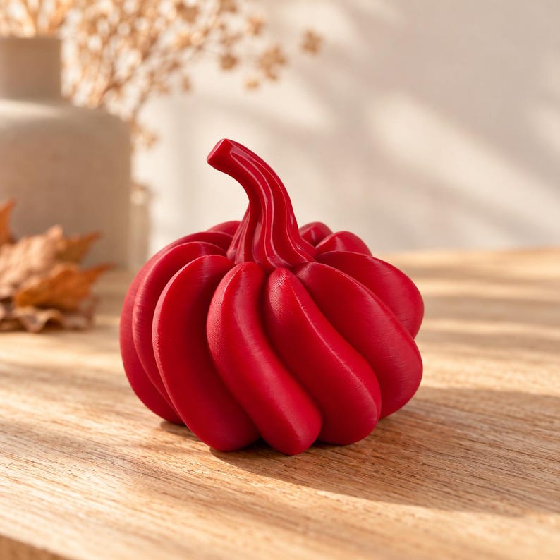 3 Körper Problem 3D Deko Kürbis – Moderne Herbstdeko, Minimalistischer Kürbis aus dem 3D ...