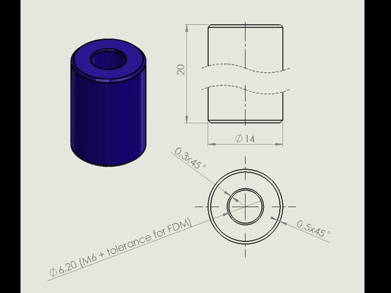3D Print Spacer Set M3–M6 | Cylindrical | STL + STEP - Etsy