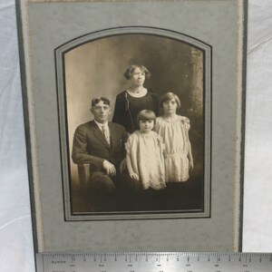 Antique Cabinet Family Photograph 1920s