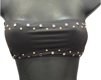 Top de bikini Dolce Vita talla grande, negro, nuevo con etiquetas, paquete de Macy's