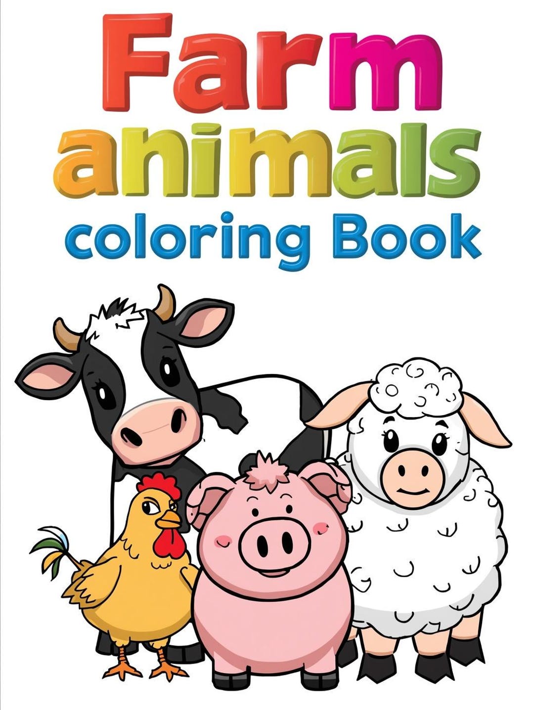 Farm Animals Coloring Book | 11 Printable Pages (PDF Download) - Etsy