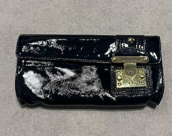 Juicy Couture Womens Bag Black Clutch Y2K Handbag Key Charm Vintage