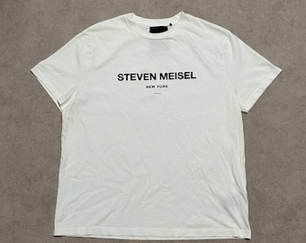 Zara X Steven Meisel Logo Print Mens T shirt Rare Tee White Size S