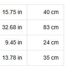 Puede incluir: Una tabla blanca muestra medidas de ropa. La cintura es de 40 cm, la entrepierna es de 83 cm, la abertura de la pierna es de 24 cm y el muslo es de 35 cm.