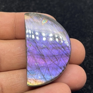 Natural Purple Labradorite Cabochon, Fancy Shape Gemstone for Jewelry Making (78 Cts)