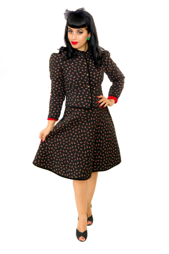 Vintage 1950s Suit / 50s Dress / Vintage 50s Quil