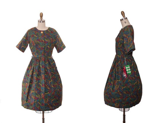 Vintage 1960 Dress / 60s Day Dress New Old Stock /