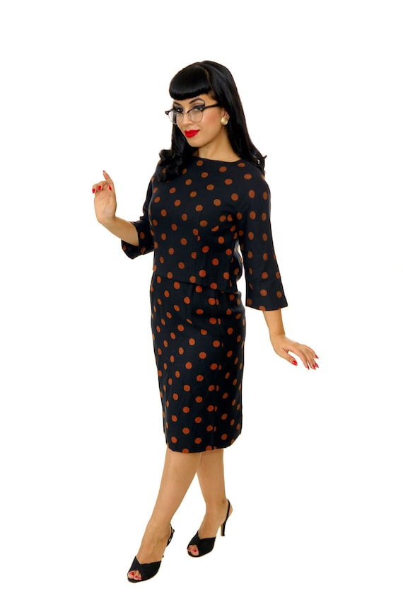 Vintage 1950s Dress / 50s Wiggle Dress / Vintage