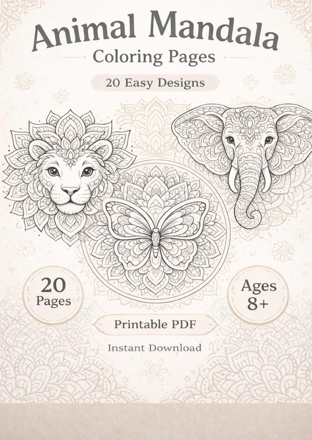 20 Mandala Coloring Pages for Kids | Easy Mandalas | Printable PDF ...
