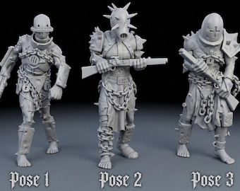 Wretched Trench slave w/shotgun |  Unpainted Grimdark Crusade Minis
