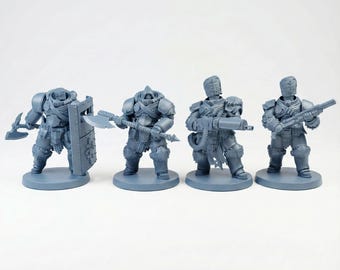 Heavy Mechanized Infantry | Trench Warfare  |  Unpainted Grimdark Crusade Minis
