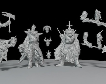 Northern Hellknights | trench warfare | Unpainted Grimdark Crusade Minis