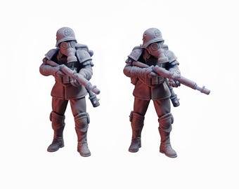 Heretic Marine Riflemen  | Unpainted Grimdark Crusade Models | 2 minis