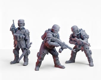 Heretic Marines | Unpainted Grimdark Crusade Models | 3 minis