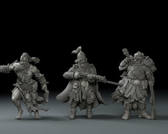 Gaelic Trench Warriors | Breakthrough Force| Troopers | Gaelic Stormtroopers | Unpainted Grimdark Crusade Minis