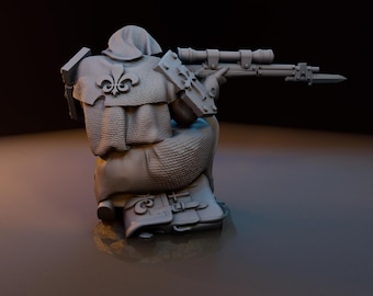 Trench French Sharpshooter | Unpainted Grimdark Crusade Minis | Allons-Y!