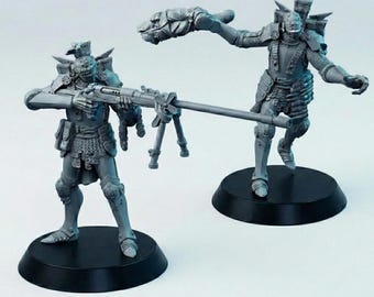 Prussian Trench Mercenaries | Unpainted Grimdark Crusade Minis | 2 models