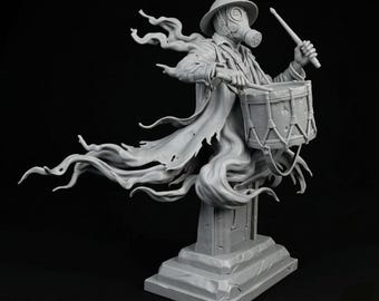 Trench Ghost musician |  Unpainted Grimdark Crusade Mini